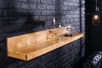 Massieve wandplank MAKASSAR 80cm naturel mangohout, Huis en Inrichting, Woonaccessoires | Wandplanken en Boekenplanken, Ophalen of Verzenden