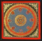 Netra Lama’s Om Mantra Mandala thangka schilderij - katoenen, Antiek en Kunst