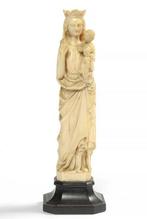 Beeld, Vierge à lEnfant - 16 cm - Ivoor