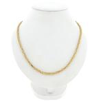 Gouden vierkante koningsschakel ketting, Sieraden, Tassen en Uiterlijk, Kettingen, Ophalen of Verzenden, Gebruikt, Overige kleuren