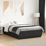 vidaXL Bedframe met LED-verlichting bruin eikenkleurig, Huis en Inrichting, Slaapkamer | Bedden, Verzenden, Zwart, Nieuw, 190 cm of minder