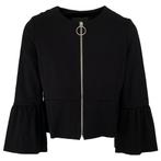 SET • zwart jasje met rits en volants • 36, Kleding | Dames, SET, Verzenden, Zwart, Nieuw