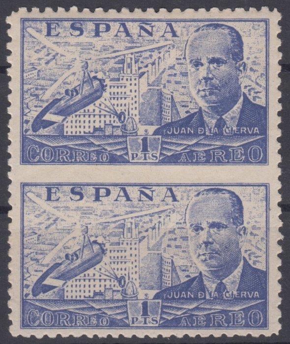 Spanje 1941/1947 - Juan de la Cierva. 1 peseta, blauw. -, Postzegels en Munten, Postzegels | Europa | Spanje