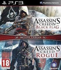 Assassins Creed IV Black Flag + Assassins Creed Rogue, Spelcomputers en Games, Games | Sony PlayStation 3, Zo goed als nieuw, Ophalen of Verzenden