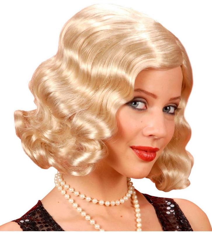 Blonde Pruik Roaring 20S, Hobby en Vrije tijd, Feestartikelen, Nieuw, Verzenden