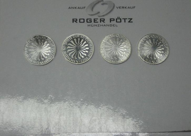 40 Dm 4 x 10 Dm 1972 Olympiade Duitsland Spirale Muenchen..., Postzegels en Munten, Munten | Europa | Niet-Euromunten, Verzenden