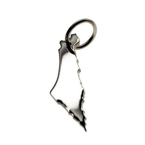 Zilveren Landkaart Israël ketting hanger, Sieraden, Tassen en Uiterlijk, Kettinghangers, Verzenden