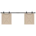 vidaXL Ophangset voor schuifdeur 152 cm koolstofstaal, Doe-het-zelf en Verbouw, Overige Doe-het-zelf en Verbouw, Verzenden, Nieuw