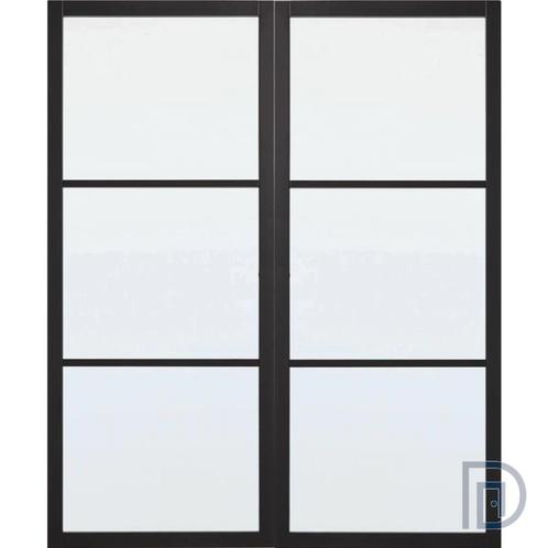 Cando dubbele binnendeur Scampton 186x231,5 (Stomp), Doe-het-zelf en Verbouw, Deuren en Horren, Nieuw, Glas, Hout, Binnendeur