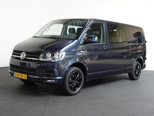 Volkswagen Transporter 102pk L2H1 Dubbele cabine, Auto's, Volkswagen, Lease, Zwart, Handgeschakeld, Overige carrosserieën, Overige kleuren
