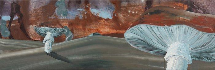 Anutosh (1970) - Huis achter de heuvel, Antiek en Kunst, Kunst | Schilderijen | Modern