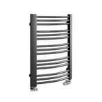 Handdoekradiator Sapho Egeon Gebogen 59.5x81.8 cm Antraciet, Ophalen of Verzenden, Nieuw, Overige typen