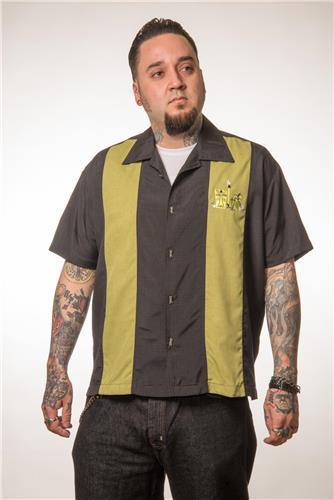 Steady, The Mickey Button Up Black in Small., Kleding | Heren, T-shirts, Nieuw, Verzenden
