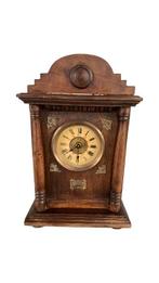 Muzikale mantelklok, Wekker - Hout, IJzer - 1900-1910