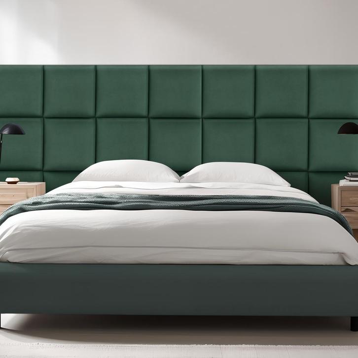 Gestoffeerde wandpanelen Carpino set van 4 fluweel 30x30 cm, Doe-het-zelf en Verbouw, Platen en Panelen, Verzenden