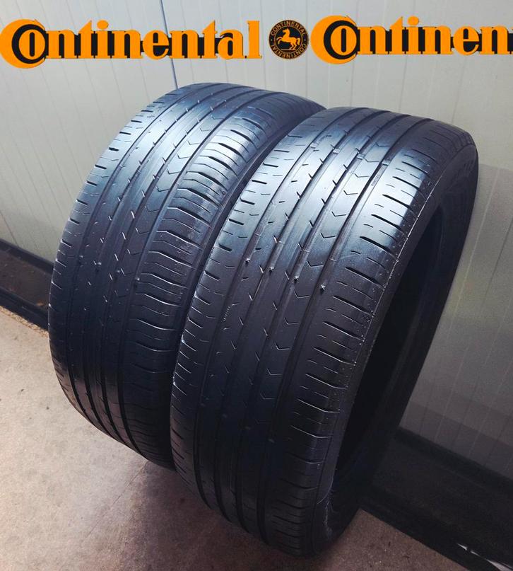 2x 205 55 R17 CONTINENTAL 6 a 7mm €70 P.S GEMONTEERD EN AL, Auto-onderdelen, Banden en Velgen, 17 inch, Zomerbanden, 205 mm, Personenwagen