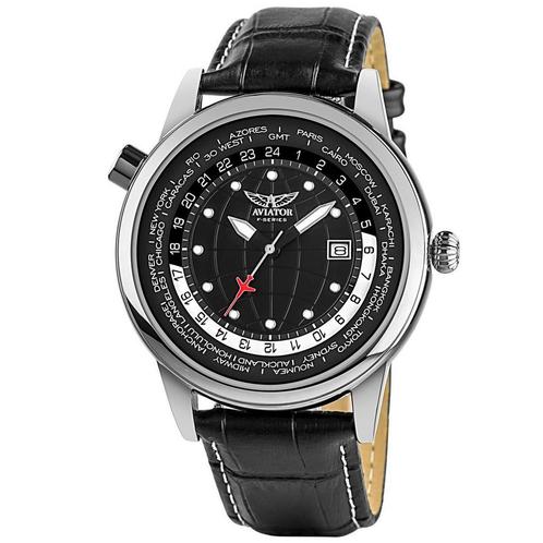 Aviator heren horloge - 3ATM - leren armband - diverse, Sieraden, Tassen en Uiterlijk, Horloges | Heren