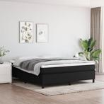 vidaXL Boxspring bed stof zwart 160x200 cm, Huis en Inrichting, Verzenden, Zwart, 200 cm, Stof