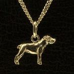 Gouden Amerikaanse Bulldog ongecoupeerd ketting hanger - ..., Verzenden, Nieuw