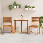 vidaXL Tuinstoelen 2 st zonder armleuningen massief, Verzenden, Nieuw, Tuinset
