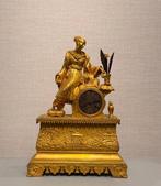 Figuur - Chinoserie mantel clock - Verguld brons - Frankrijk, Antiek en Kunst