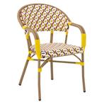 Stoel | SOREN | Aluminium Rotan/Aluminium | Yellow |, Verzenden, Nieuw in verpakking