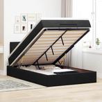 vidaXL Bed poef met matras 120x190 cm fluweel zwart, Verzenden, Zwart, Nieuw, 190 cm of minder