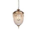 Vintage hanglamp kristal 45cm goud - Cesar, Nieuw, Art Deco, 75 cm of meer