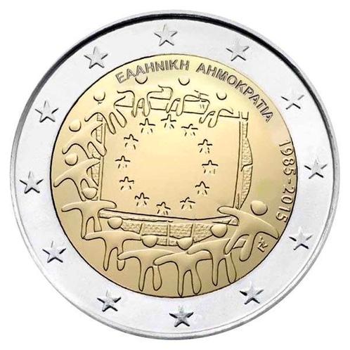 Griekenland 2 Euro Europese Vlag 2015, Postzegels en Munten, Munten | Europa | Euromunten, Verzenden