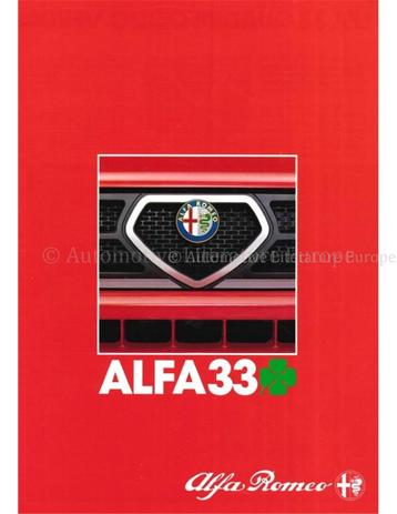 1984 ALFA ROMEO 33 QUADRIFOGLIO VERDE BROCHURE DUITS beschikbaar voor biedingen