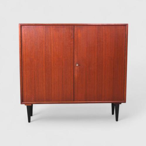 Vintage kast, highboard, spelletjeskast - jaren 60, teak, Huis en Inrichting, Kasten | Overige, Gebruikt