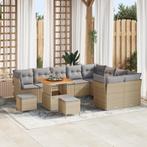 vidaXL 12-delige tuinsofa set met kussens in het beige, van, Tuin en Terras, Verzenden, Nieuw