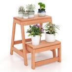 LIVSK Opvouwbare 2-traps Opstapkruk - Massief Dennenhout - V, Verzenden