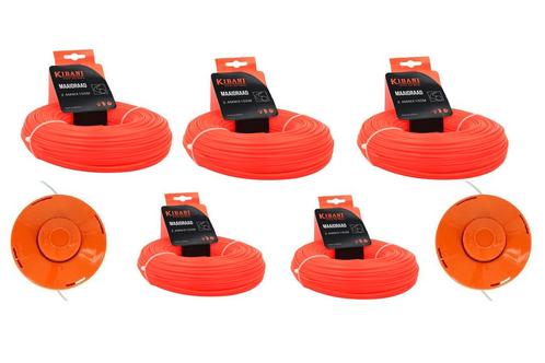 7 Delige Voordeelset - 5x Kibani Maaidraad - 2x Draadkop, Tuin en Terras, Onkruidbranders, Nieuw