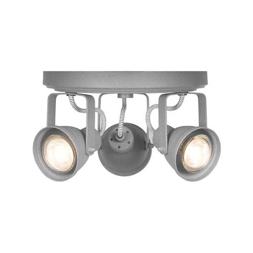 LABEL51 - Led Spot Aken 3-Lichts - Concrete Metaal - Incl., Huis en Inrichting, Lampen | Spots, Led, Nieuw, Metaal of Aluminium