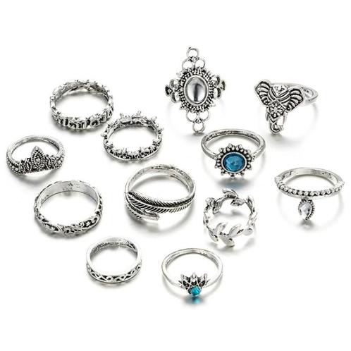 Fako Bijoux® - Bohemian Stijl Ringenset - Kaya - 12-Delig -, Sieraden, Tassen en Uiterlijk, Ringen, Verzenden
