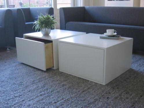 Salon kist wit met push open lade, Huis en Inrichting, Tafels | Salontafels, Nieuw, Ophalen of Verzenden