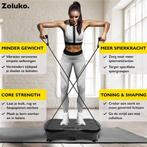 2dekans | Zoluko Fitness Trilplaat met Bluetooth Functie -, Sport en Fitness, Fitnessmaterialen, Ophalen of Verzenden, Zo goed als nieuw