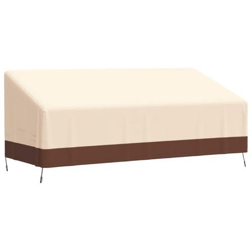 vidaXL Tuinhoes 3-zitsbank 600D 204x86x48/73 cm oxford beige, Tuin en Terras, Tuinmeubel-accessoires, Nieuw, Verzenden