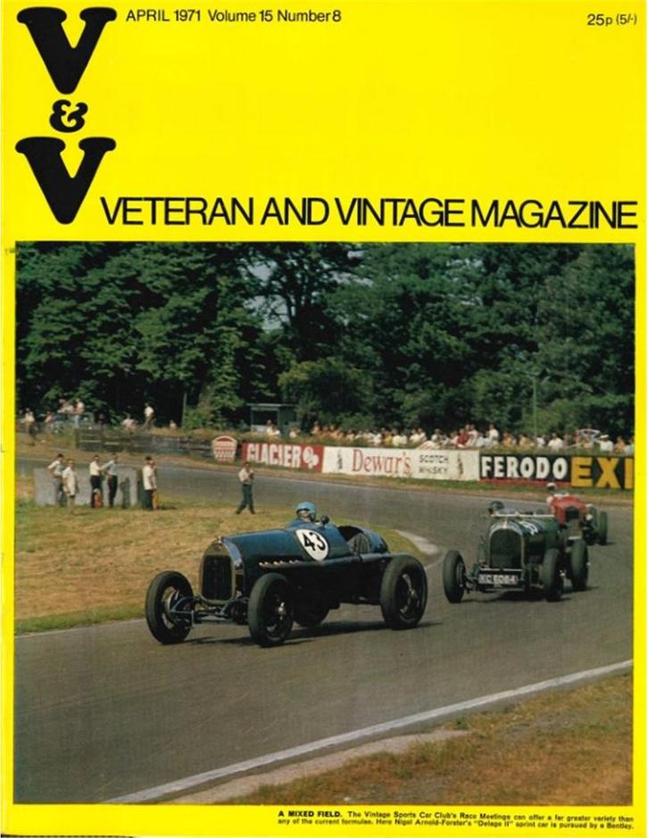 1971 VETERAN AND VINTAGE MAGAZINE 8 ENGELS, Boeken, Auto's | Folders en Tijdschriften