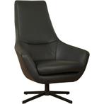 Leren draaifauteuil Treat - Toledo Nero (zwart), Huis en Inrichting, Nieuw, Ophalen of Verzenden, 75 tot 100 cm, Industrieel, Modern