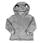 Kinder fleece hoodie - grijs met op de capuchon oortjes, Nieuw, Verzenden