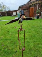 Beeld, Wind Moving Raven with Hat - 130 cm - Metaal