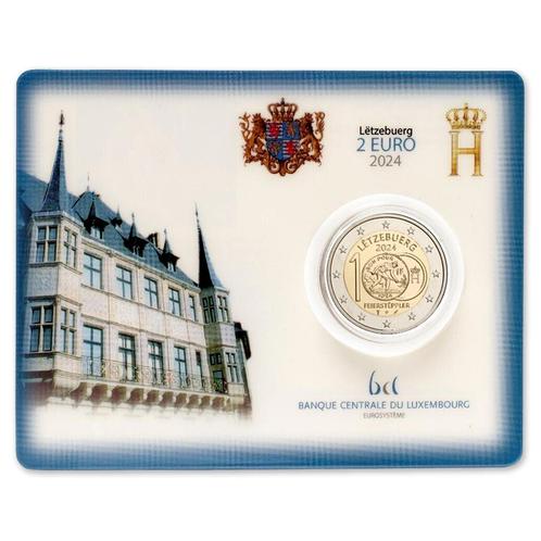 Luxemburg 2 Euro Frank 2024 BU Coincard, Postzegels en Munten, Munten | Europa | Euromunten, Verzenden