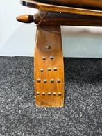Kruk - Hout, Leder - Kruk met lederen zitting
