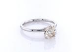 Ring - 14 karaat Witgoud - 1.04ct. tw. Bruin Diamant, Nieuw