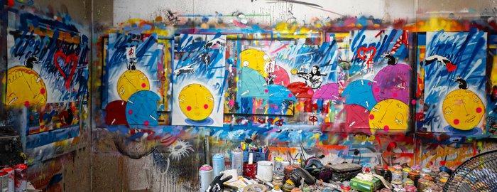 Utopia - Rat and Bubbles Vandal just Love, Antiek en Kunst, Kunst | Schilderijen | Modern