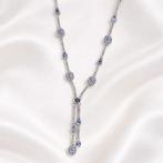 Zonder minimumprijs - Halsketting Verguld Tanzaniet - Topaas, Nieuw