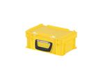 Koffer - 300 x 200 x H 133 mm - geel - stapelbak met deksel, Ophalen of Verzenden, Nieuw