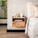 Nachtkastje Viandro zwevend 1 lade met open vak, Verzenden, Nieuw